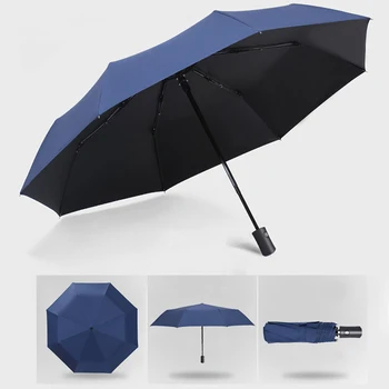 Удобный для хранения зонтик, полностью автоматический зонт, деловые мужские складные зонты, ветрозащитный зонтик от солнца и дождя, защита от ультрафиолета
