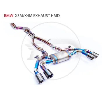 Выпускной коллектор из титанового сплава Downpipe подходит для электронного клапана автоматической модификации BMW X3M X4M F97 F98 G07