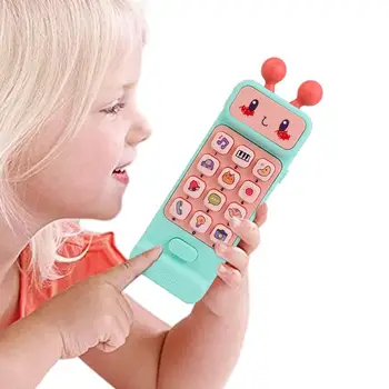 Montessori Educationtoys Ребенок Может Жевать Светомузыкальные Игрушки для мобильных Телефонов, Детские Игрушки для мобильных телефонов С Музыкой и Огнями Для мальчиков